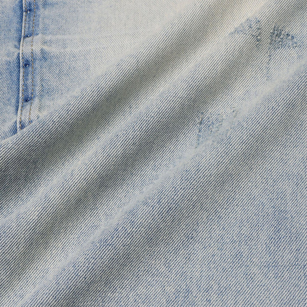 Vintage Light Wash Wide Leg High Street Casual Denim