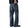 Blue Washed Baggy Cat Whisker Jeans