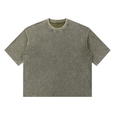 Snowflake Garment Dyed Waffle Knit Tee