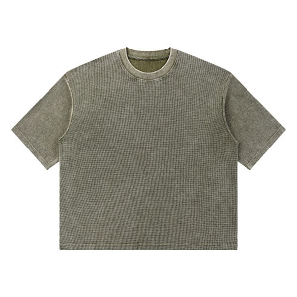 Snowflake Garment Dyed Waffle Knit Tee