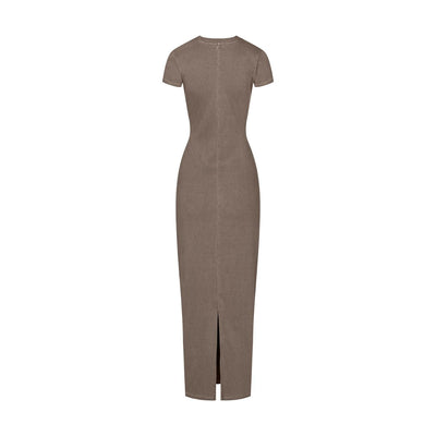 Vintage Wash Ribbed Tee Maxi Dress