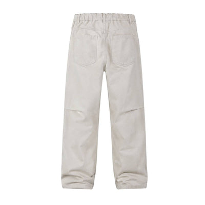 Vintage Striped Corduroy Patchwork Multi-Pocket Relaxed Wide-Leg Cargo Pants
