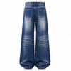 Vintage Washed Wide Leg Bootcut Denim Jeans