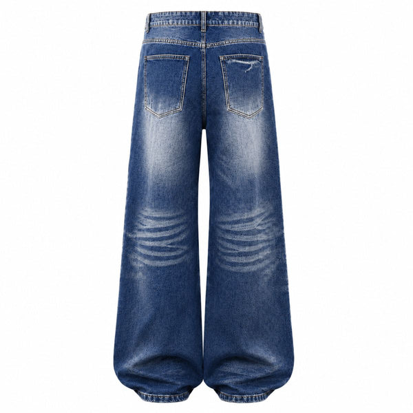 Vintage Washed Wide Leg Bootcut Denim Jeans