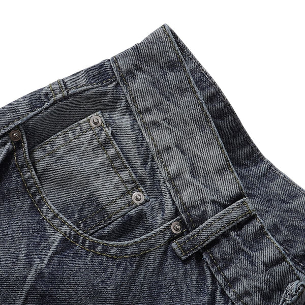 Vintage Whiskered Straight Leg Jeans