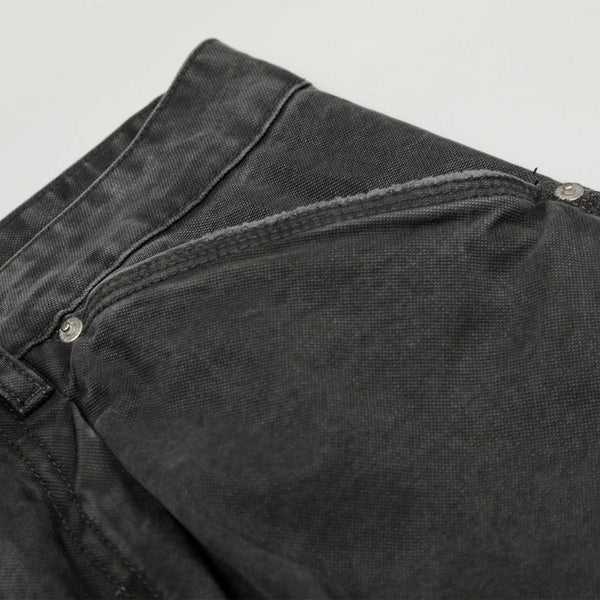 Unique Distressed Oversized Black Cargo Jeans