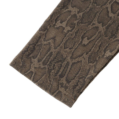 Vintage Snake Texture Waffle Long-Sleeve T-Shirt