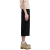 High-Waist A-Line Denim Cropped Shorts