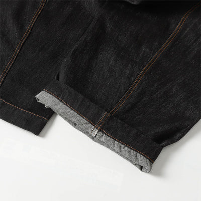 High Street Vintage Washed Raw Denim Wide Leg Curved Jeans