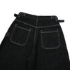 Retro Raw Denim Wide-Leg Bermuda Shorts