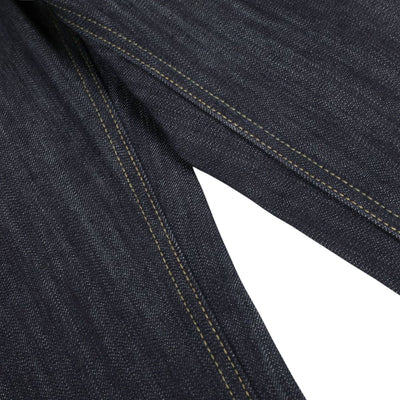 Raw Indigo Wide Leg Jeans with Metal Horsebit Detail