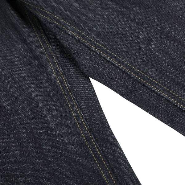 Raw Indigo Wide Leg Jeans with Metal Horsebit Detail