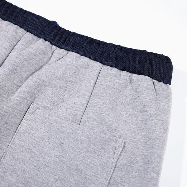 Relaxed Streetwear Deconstructed Curved Blade Joggers