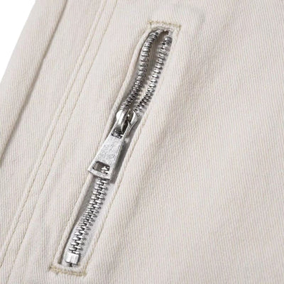 Stretch Zip Hem Utility Bootcut Jeans