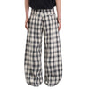 American Vintage Checkered Wide Leg Relaxed Pants