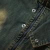Vintage  Wash Sleeveless Bomber Vest