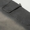 Casual Wide Leg Cargo Pants Striped Elastic Waistband