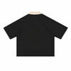 Vintage Washed Colorblock Relaxed Fit Polo T-Shirt