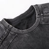 Structural Panels Sleeve Zipper Vintage Washed Short Sleeve Tee