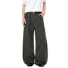 Vintage Washed Curved-Leg Trousers