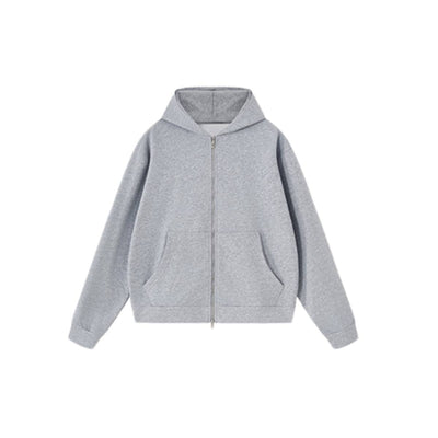 Vintage Boxy Full Zip Hooded Sweatshirt