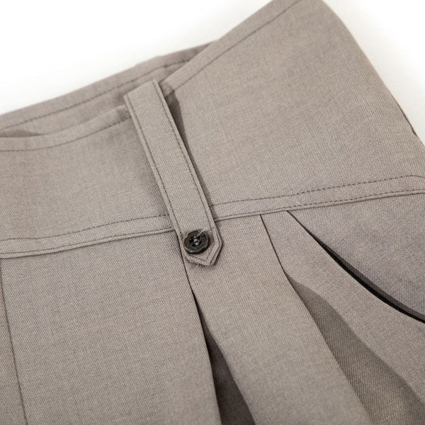 Vintage Curved Wide Leg Draped Trousers