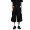 Raw Loose Straight-Leg Bermuda Washed Denim Shorts