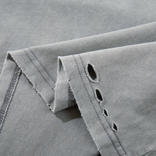 Vintage Washed Distressed Crewneck Short Sleeve Casual Tee