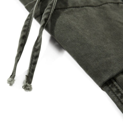 Men's Distressed Washed Denim Cargo Pants Punk Street Loose Zipper