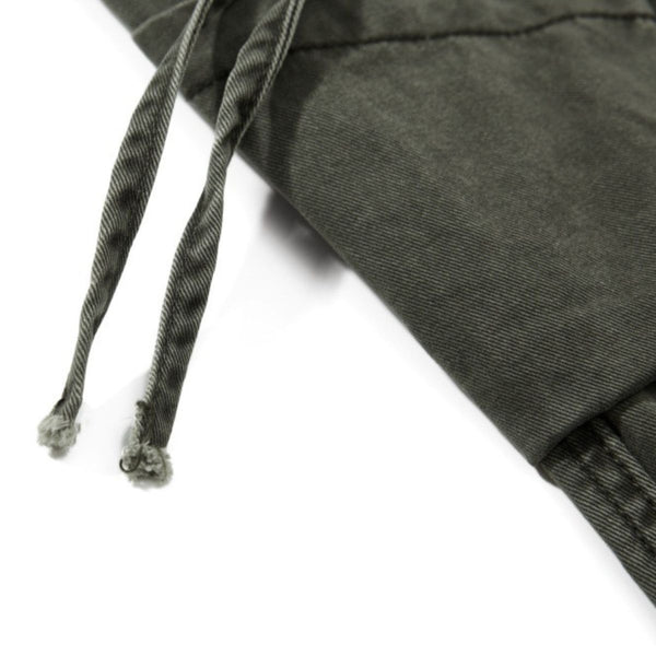 Men's Distressed Washed Denim Cargo Pants Punk Street Loose Zipper