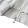 Washed Raw Edge Double Slider Zip Hoodie