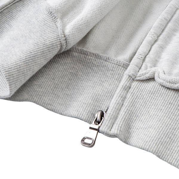Washed Raw Edge Double Slider Zip Hoodie