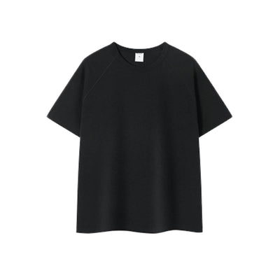 Heavyweight Ladder Cotton Raglan Sleeve Textured Oversized T-Shirt