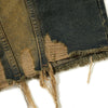 Raw Hem Distressed Denim Cropped Vest