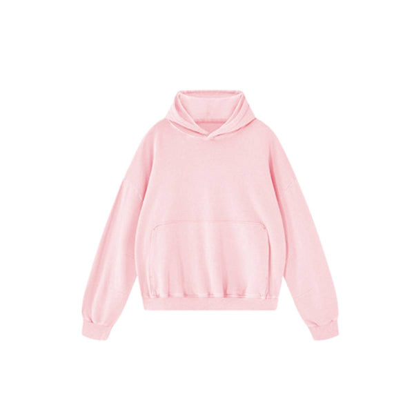 Retro Loose Washed Unique Pockets Hoodie