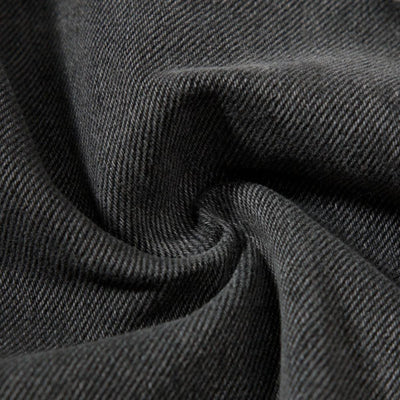 Men's Washed Distressed Denim Pants Wide Leg Patchwork Raw Edge Unique