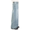 Draped Wide-Leg Relaxed Baggy Jeans