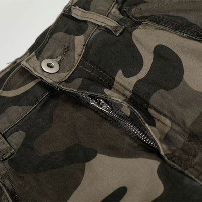 Camouflage Utility Wide Leg Adjustable Hem Pants