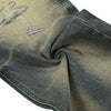 Men's Washed Distressed Denim Loose Vintage Street Pants Mud Dye Holes
