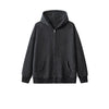 Stone Wash Zip-Front Fleece Hoodie