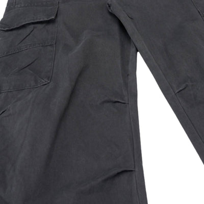 Washed Vintage Distressed High Waist Relaxed Wide Leg Draped Pants