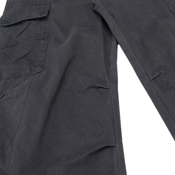 Washed Vintage Distressed High Waist Relaxed Wide Leg Draped Pants