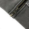Stand Collar Panel Detail Washed Zip Up Sweatshirt