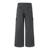Vintage Workwear Wide-Leg Cargo Pants Multi Pocket Washed