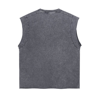 Vintage Raw Edge Sleeveless Tee 8oz-INNBLAC Fashion Apparel