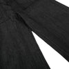 Raw Black Wide Leg Jeans with Utility Flap Pocket Detail