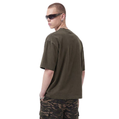 Oversized Boxy Fit Gradient Washed Heavy Cotton T-Shirt