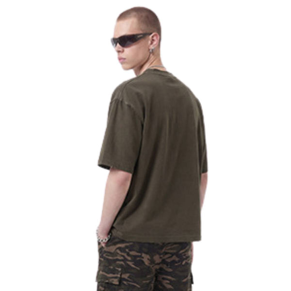 Oversized Boxy Fit Gradient Washed Heavy Cotton T-Shirt