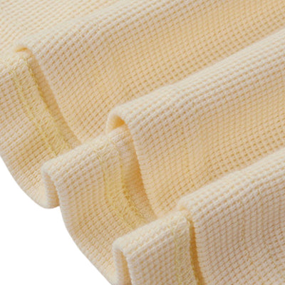 Waffle Knit Lapel Polo T Shirt