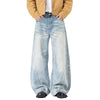 Gradient Washed Whiskered Relaxed Adjustable Hem Pants